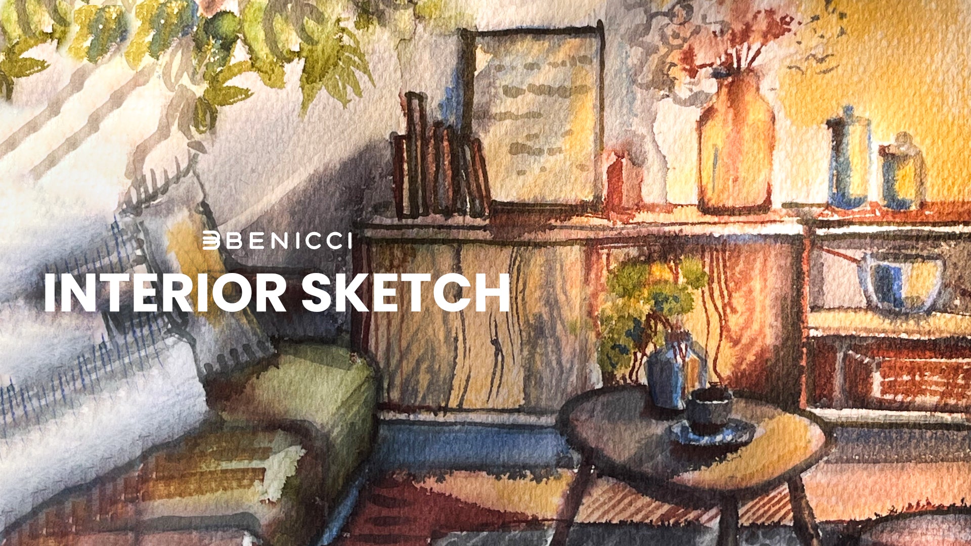 Creating a Cozy Interior Watercolor Sketch: How-To & Tips – Benicci