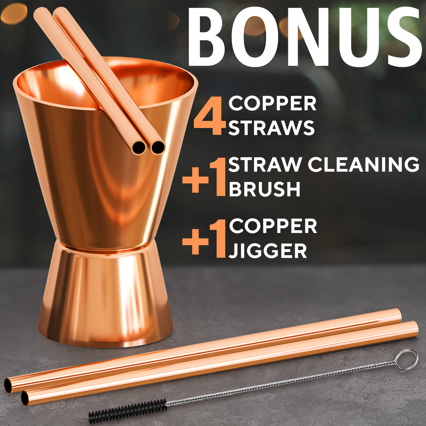 Moscow Mule Copper Mugs - Set of 4 - 100% HANDCRAFTED - Food Safe Pure Solid Copper Mugs - 16 oz Gift Set with BONUS: Highest Quality Cocktail Copper