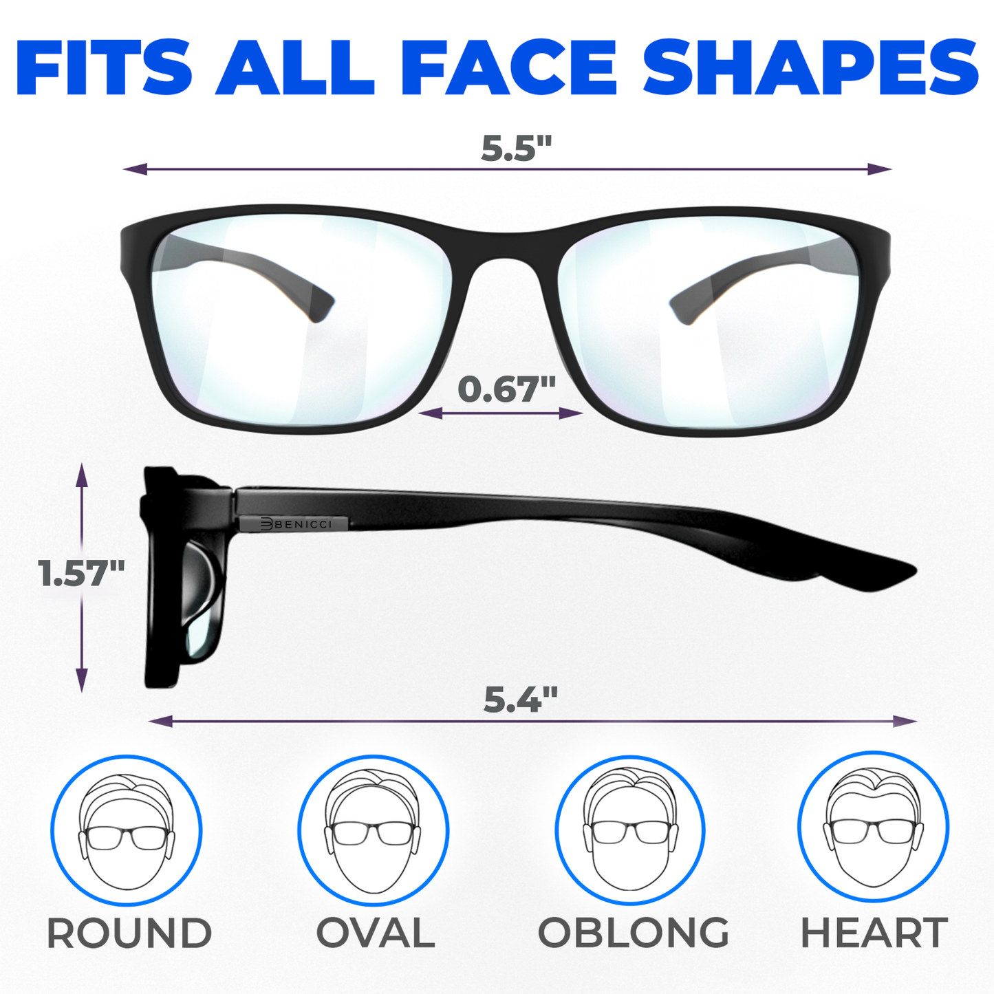 Stylish Blue Light Blocking Glasses for Women or Men - Ease Computer and Digital Eye Strain, Dry Eyes, Headaches and Blurry Vision - Instantly Blocks