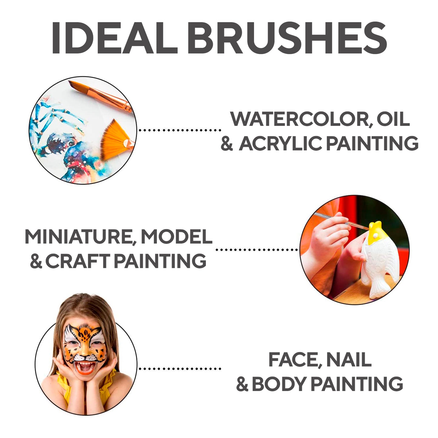 16 Pieces Premium Artist Paint Brush Set - Includes Palette Knife, Sponge, Organizing Case - Painting Brushes for Kids, Adults & Professionals - Perfect for Your Watercolor, Oil, Acrylic Painting Art
