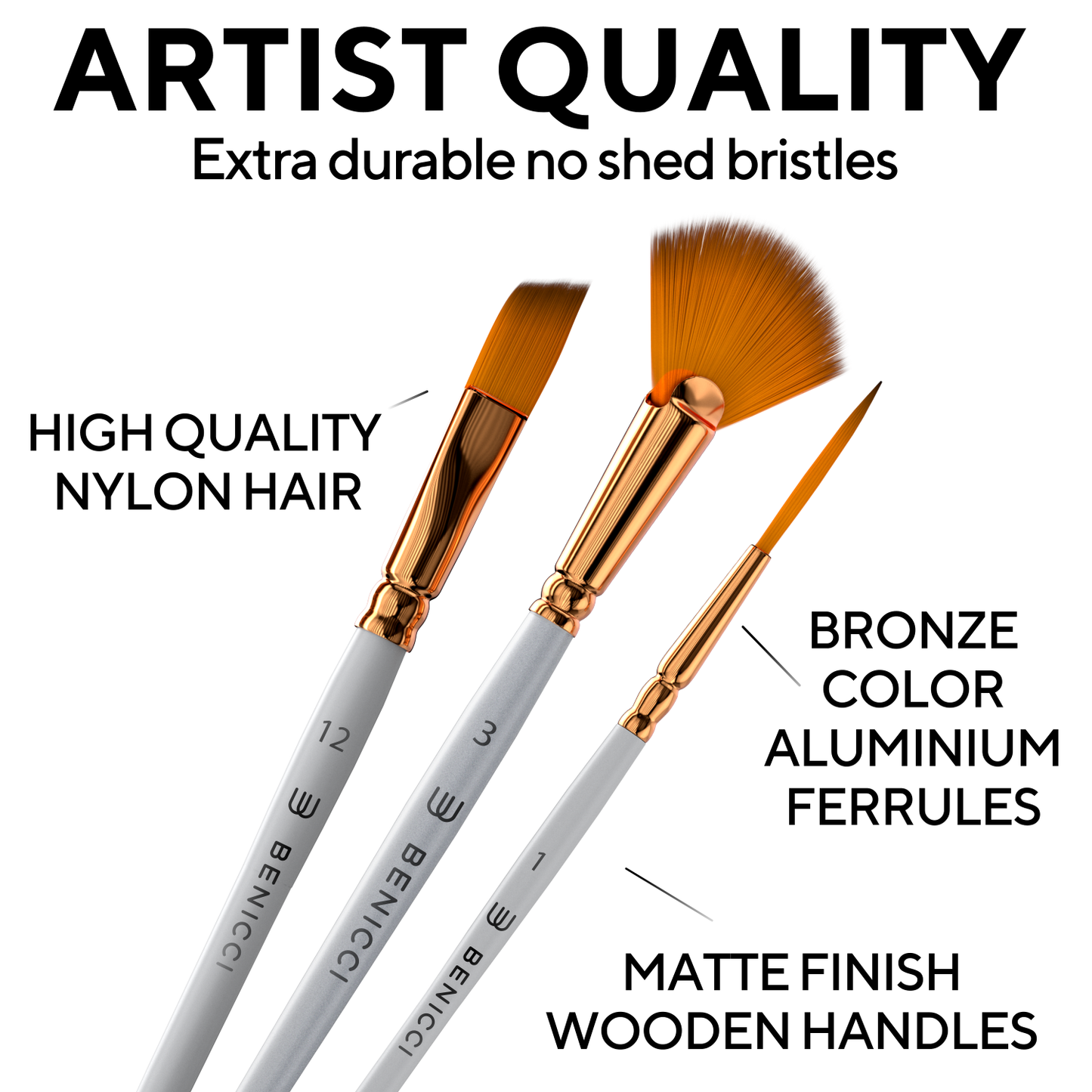 16 Pieces Premium Artist Paint Brush Set - Includes Palette Knife, Sponge, Organizing Case - Painting Brushes for Kids, Adults & Professionals - Perfect for Your Watercolor, Oil, Acrylic Painting Art