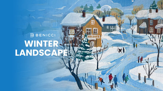 How to Paint a Cozy Winter Village Scene with Acrylics