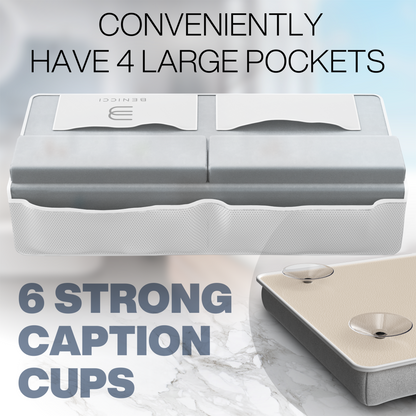 Comfortable Bath Kneeler and Elbow Kneeling Rest Pad for Baby Bathing Parents - Painless Foam Mat with Toy Organizer Pockets - Quick Drying, Foldable