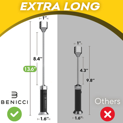 Flexible LED BBQ Grill Lights Set of 2 - The Perfect Grilling Accessories Light with 360-Degree Magnetic Base and Gooseneck - 100% Portable Weatherproof Outdoor Lamp w/ 6 Batteries Included