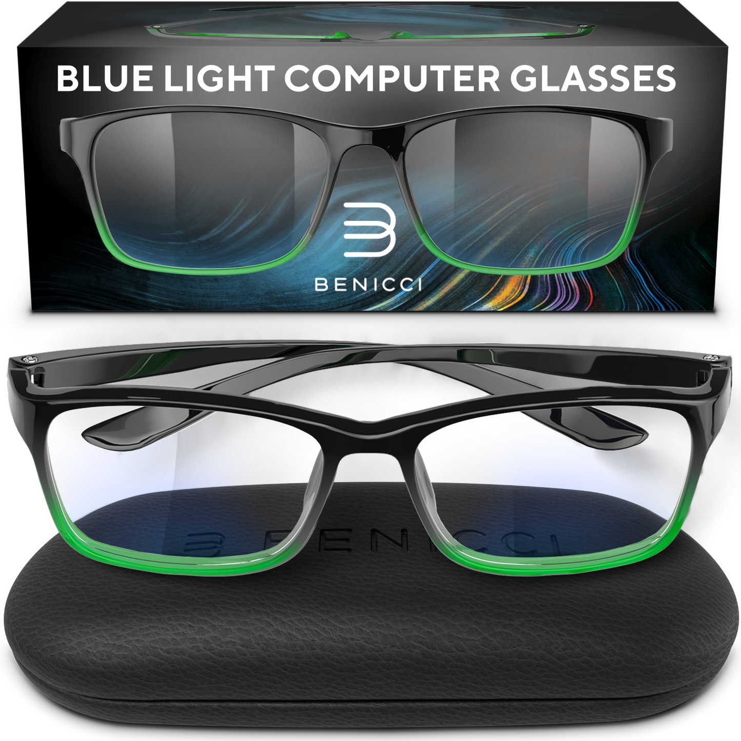 Stylish Blue Light Blocking Glasses for Women or Men - Ease Computer and Digital Eye Strain, Dry Eyes, Headaches and Blurry Vision - Instantly Blocks