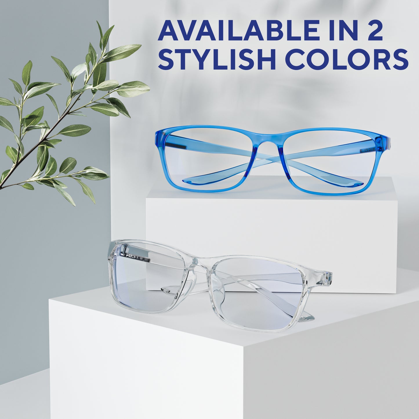 Stylish Blue Light Computer Blocking Glasses for Men and Women - Ease Digital Eye Strain, Dry Eyes, Headaches and Blurry Vision - Instantly Blocks