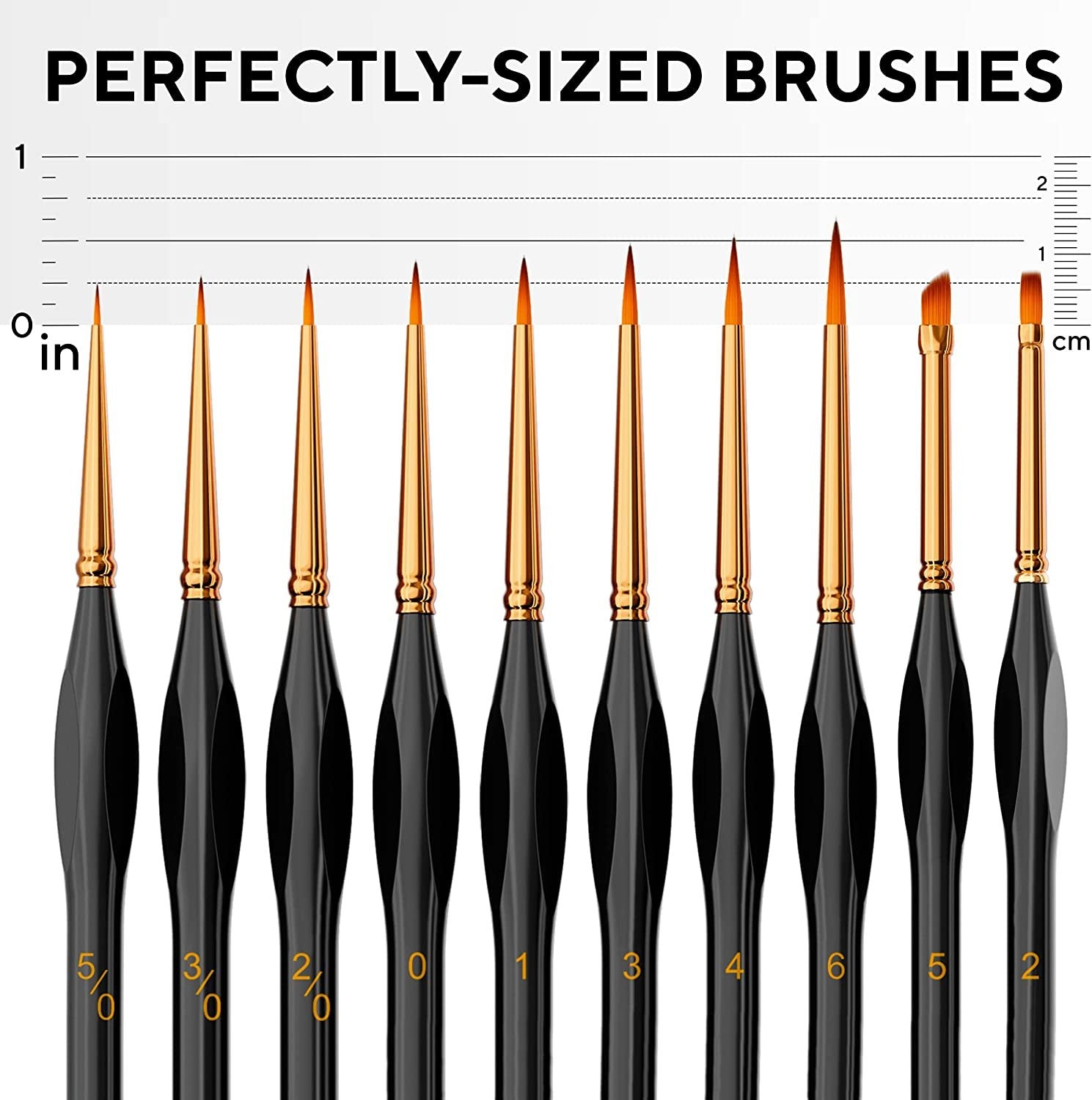 Details of Miniature Paint Brushes, 10PC Fine Detail Paint Brush