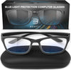 Stylish Blue Light Blocking Glasses for Women or Men - Ease Computer and Digital Eye Strain, Dry Eyes, Headaches and Blurry Vision - Instantly Blocks