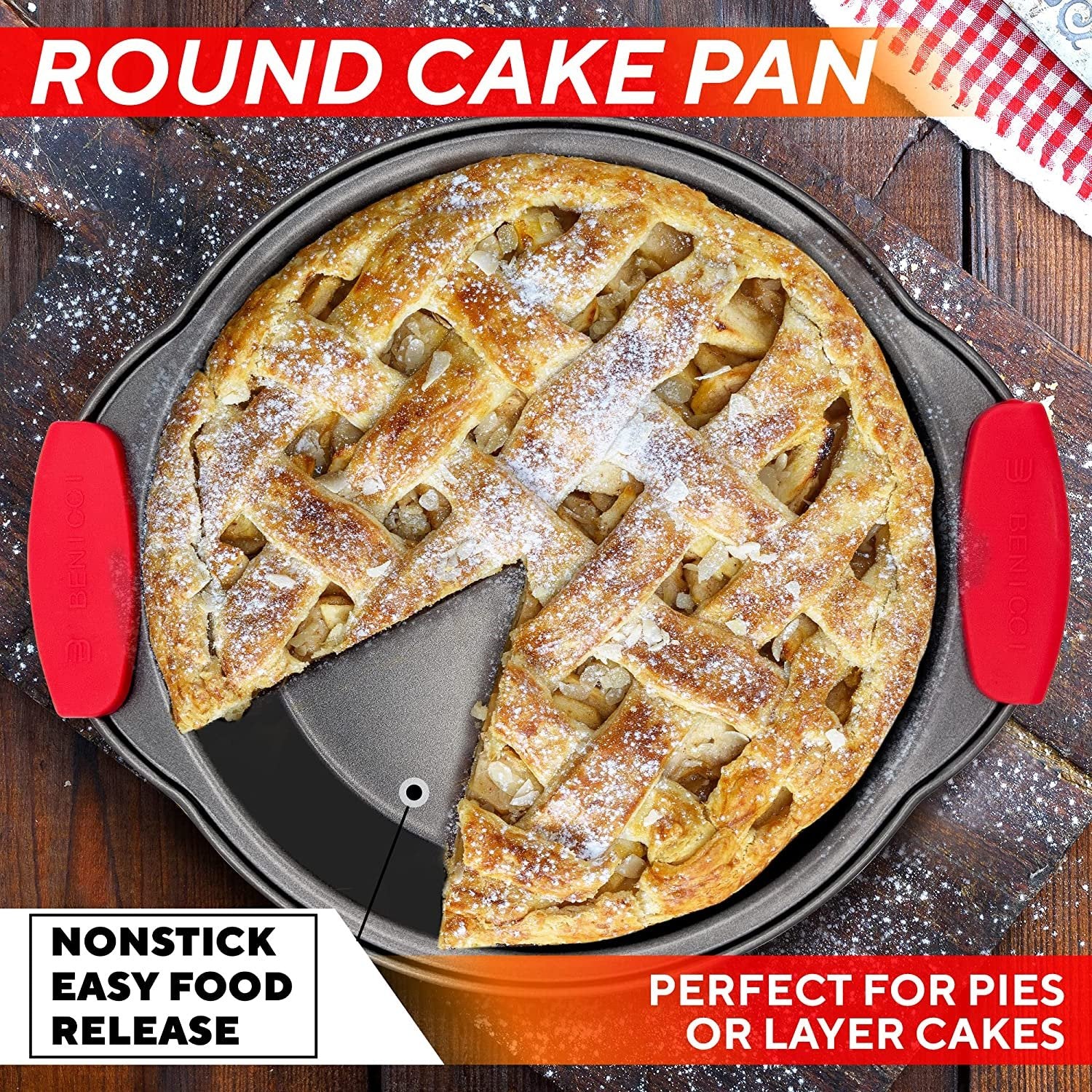  E&B Set of 2 Round Easy Oven Round Cake Bake Pans For Kids Oven:  Home & Kitchen
